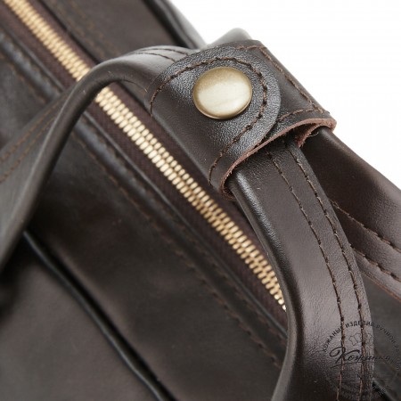 Кожаная деловая сумка "Хантер" (коричневая)